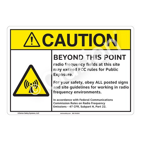 Clarion Safety Systems ANSI/ISO Compliant Caution Beyond This Point Safety Signs Outdoor Flexible Polyester (Z1) 10" X 7" F1186-Z1SW1